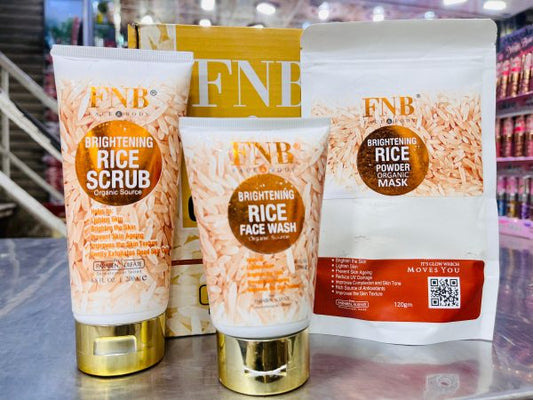 Fnb Rice [3 In 1] Whitening Brightening Glow Kit | Home