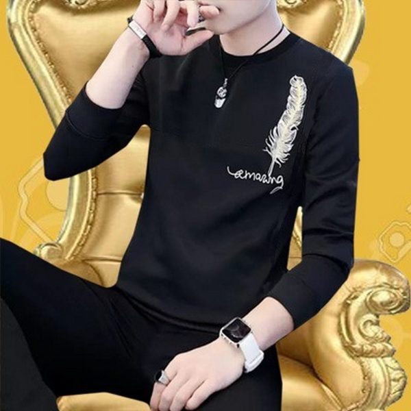 New Collection: Men’s Stylish Print Full Sleeves T-shirt –
