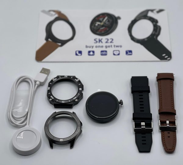 Sk 22 Smartwatch With 2 Watch Body And 2 Stripes