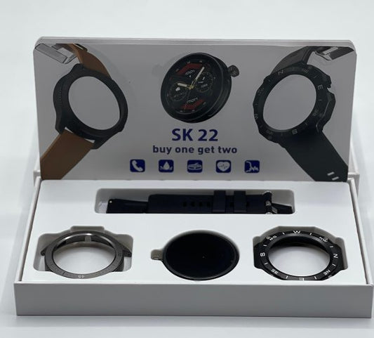 Sk 22 Smartwatch With 2 Watch Body And 2 Stripes
