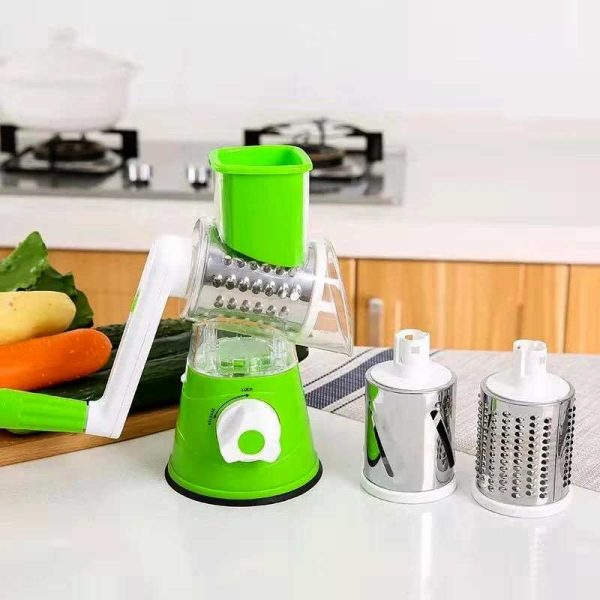 Tabletop Drum Grater | Manual Vegetable Cutter Slicer &